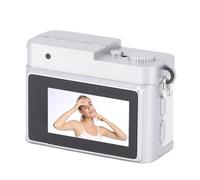 ciciglow Small Keychain Camera, 1080p 2MP Mini Retro Digital Camera con 4 Filtri LED Flash per il Telefono Android Portable Keychain Cam per Registrazioni di Apprendimento da Viaggio (WHITE)