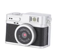 ciciglow Small Keychain Camera, 1080p 2MP Mini Retro Digital Camera con 4 Filtri LED Flash per il Telefono Android Portable Keychain Cam per Registrazioni di Apprendimento da Viaggio (BLACK)