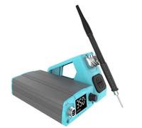 ciciglow Stazione di Saldatura Digitale, Kit Saldatore Antistatico da 120 W con Display LCD, Kit Saldatore da 100 a 480 °C con Display LCD per Riparazioni Fai da Te (Spina europea)