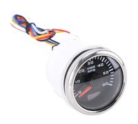 ciciglow Tachimetro 52 Mm /2 Pollici, Tachimetro 6000 Giri/min per Motori a Benzina con 7 Colori di Retroilluminazione, 9-32 V per Automobili per Camion (Copertura argento con quadrante nero cx6227)