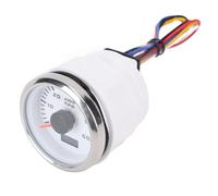 ciciglow Tachimetro 52 Mm /2 Pollici, Tachimetro 6000 Giri/min per Motori a Benzina con 7 Colori di Retroilluminazione, 9-32 V per Automobili per Camion (Copertura argento con quadrante bianco