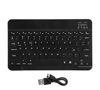 ciciglow Tastiera Bluetooth Wireless 10 Pollici con Retroilluminazione RGB Keycap Quadrato per Tablet Telefono Adatto per Smartphone, Tablet, Laptop e Computer Desktop(nero)