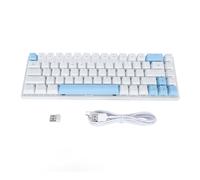 ciciglow Tastiera da Gioco Meccanica, BT5.0/2.4G / USB C Tastiera per Computer Interruttori Blu Retroilluminata RGB Compatta 61 Tasti Tastiera da Ufficio Wireless per Smartphone Laptop