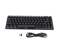 ciciglow Tastiera da Gioco Meccanica, BT5.0/2.4G / USB C Tastiera per Computer Interruttori Blu Retroilluminata RGB Compatta 61 Tasti Tastiera da Ufficio Wireless per Smartphone Laptop