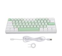 ciciglow Tastiera Meccanica a 61 Tasti, modalità BT3.0 5.0/2.4G/Tastiera da Gioco Sostituibile a Caldo Cablata 60%, Interruttore Rosso, Copritasti a Tema Qinghe