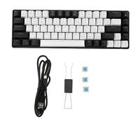 ciciglow Tastiera Meccanica a 68 Tasti, Tastiera da Gioco Meccanica Cablata Tastiera per PC Compatta a Doppio Colore con Luce RGB per Computer Portatile (Nero Bianco)