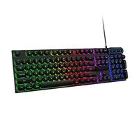 ciciglow Tastiera meccanica da gioco per macchina da scrivere, con 104 tasti, rotonda, retroilluminata a LED, tastiera cablata per Win 2000, Win XP, Win ME, Vista, Win 7, Win 8, Linux, Android (bianco