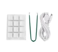 ciciglow Tastiera Meccanica Programmabile con una Sola Mano con RGB, Tastiera da Gioco a 12 Tasti per Plug and Play, Connessione di Tipo C, Scorciatoie Personalizzabili (WHITE)