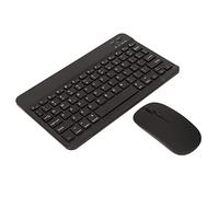 ciciglow Tastiera per Computer Compatta Bluetooth Slim Quick da 2,4 GHz Mouse USB Silenzioso e 3 DPI Regolabili, Combinazione Mouse Tastiera Nera da 10 Pollici per PC Laptop