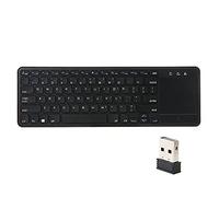ciciglow Tastiera wireless 2.4G, tastiera ultra sottile con touchpad, ricevitore USB, supporta la funzione di sospensione automatica, per Smart TV Android, computer, laptop, desktop