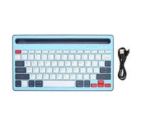 ciciglow Tastiera Wireless Bluetooth, Tastiera Wireless Portatile Tastiera Ergonomica Micro USB Ricaricabile con Tasti Silenziosi, per Windows, per OS X, per iOS, per Android (Cielo Blu)