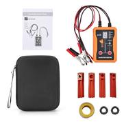 ciciglow Tester e Detergente per Iniettore di Carburante, 8 modalità di Impulso 2 Terminali di Uscita, Protezione del Corto Circuito LCD, con 4 Adattatori Universali, per Auto a Benzina (Orange)
