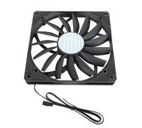 ciciglow Ventole per Cause PWM da 140 Mm, Ventole per PC a Basso Rumore a Basso Rumore da 300 a 1100 Giri/Min MFDB Cuscinetto per Cuscinetto per PC con Flusso d'Aria Alto 76,5 Cfm (Black)