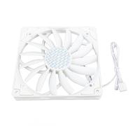 ciciglow Ventole per Cause PWM da 140 Mm, Ventole per PC a Basso Rumore a Basso Rumore da 300 a 1100 Giri/Min MFDB Cuscinetto per Cuscinetto per PC con Flusso d'Aria Alto 76,5 Cfm (White)