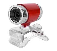 ciciglow Videocamera Web, Webcam USB Videocamera Web con Webcam HD da 12 Megapixel a 360 Gradi con Clip per Laptop e Desktop(Rosso + Tramutante)