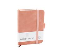 CiciIng Taccuino piccolo formato A7, taccuino tascabile con chiusura elastica, mini quaderni con portapenne, tasche per diario scolastico, lavori di ufficio (rosa)