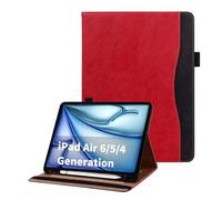 Cicili Cover Custodia Compatibile con iPad Air 11 Pollici M3/M2 (2025/2024), iPad Air 6/5/4 (10,9-Pollici, Modello 2024/2022/2020) con Leggero Pelle PU Case, Con Tasca E Supporto Tablet, Rosso