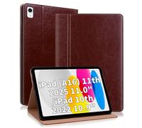 Cicili Cover Custodia per iPad A16 11ª generazione 2025/iPad 10ª generazione 10.9 pollici 2022 con Funzione di Stand, Con Tasca E Supporto Tablet, Marrone