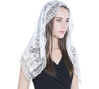 CICILIAYA Mantilla Veil Mass Veil Chapel Veil Lace Veil Black Veil White Veil Shoulder Length Vails Women's Church Veils Soft Veil For Church Latin Mass Girls First Communion Gifts