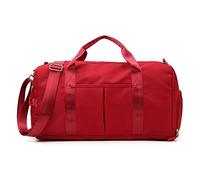 Cicilin Borsa Sportiva, Borsoni da Palestra per Donna e Uomo con Scomparto per Scarpe e Scomparto Bagnato, Leggero Pieghevole Impermeabile Zaino Weekend Tote Rosso Scuro