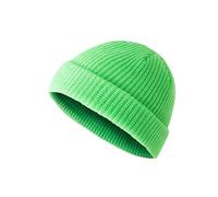 Cicilin Fisherman Beanie Trawler Beanie Winter Watch Hat Roll Up Edge Skullcap unisex, Verde, M