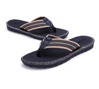 Cicilin - Infradito da uomo, unisex, da spiaggia, da piscina, per esterni e interni, EVA, Nero , (UK 11.5) EU 45