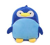 Cicilin Mini Zaino Carino Peluche 3D Forma Animale per Bambini, Scuola Sacchetto Prescolare Regalo, Pinguino, Taglia Unica