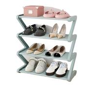 CiciRay Trading Scarpiera universale a 4 livelli rosa a forma di Z - Scaffale portaoggetti a pavimento for soggiorno, camera da letto e ingresso | | Organizzatore for riporre le scarpe(Grey)