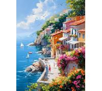 CICISTORY Dipingere Con i Numeri Bambini e Adulti, Painting by Numbers Kit, Colorare Con i Numeri Con Pennelli e Colori Acrilici,Senza Cornice 40X50 cm