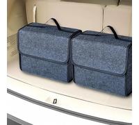 CiCixixi Borsa Portaoggetti Auto 2 Pezzi,Pieghevole, Antiscivolo | Borsa in feltro resistente, fondo antiscivolo con velcro, pieghevole, per attrezzi, shopping, accessori auto, universale
