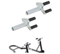CiCixixi Supporto a Griffa 2 Pezzi - per Adattatore Sollevamento Moto | Morsetto a Griffa per Moto, Adattatore per Elevatore e Cavalletto, Tubi Quadrati 2x2 cm, Fissaggio Sicuro, Acciaio Zincato