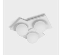 CICLADI lampada da soffitto 3 Luci in gesso bianca attacco GX53 l.42,7cm