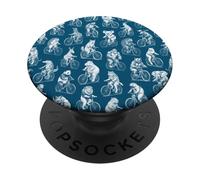 Ciclismo Bicicletta Ciclista Animali Selvaggi Modello Animale PopSockets PopGrip Adesivo