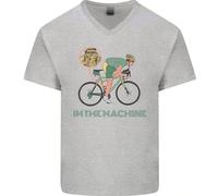 Ciclismo Im The Machine Ciclisti Divertente Uomo Scollo A V Cotone T-Shirt