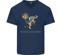 Ciclismo Im The Machine Ciclisti Divertente Uomo Scollo A V Cotone T-Shirt