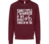 Ciclismo Mi Chiedo Se La Mia Bici Bicicletta Ciclista Felpa Maglione