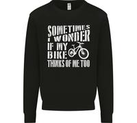 Ciclismo Mi Chiedo Se La Mia Bici Bicicletta Ciclista Felpa Maglione