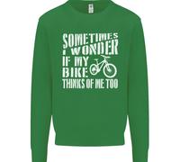 Ciclismo Mi Chiedo Se La Mia Bici Bicicletta Ciclista Felpa Maglione