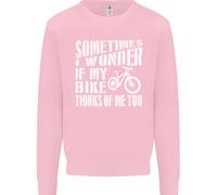 Ciclismo Mi Chiedo Se La Mia Bici Bicicletta Ciclista Felpa Per Bambini
