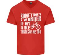 Ciclismo Mi Chiedo Se La Mia Bici Ciclista Maglietta In Cotone A V Per Uomo