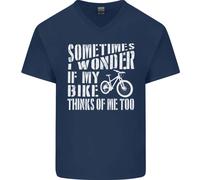Ciclismo Mi Chiedo Se La Mia Bici Ciclista Maglietta In Cotone A V Per Uomo