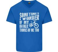 Ciclismo Mi Chiedo Se La Mia Bici Ciclista Maglietta In Cotone A V Per Uomo