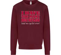 Ciclismo Too Molti Biciclette Said No Ciclisti Bambini Felpa Maglioncino