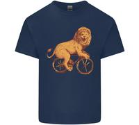 Ciclismo Un Leone Riding A Bicicletta T-Shirt Ragazzi Ragazze
