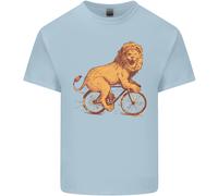 Ciclismo Un Leone Riding A Bicicletta T-Shirt Ragazzi Ragazze