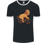 Ciclismo Un Leone Riding A Bicicletta Uomo Ringer Fotl