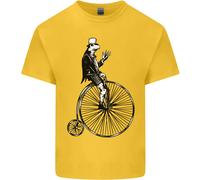 Ciclismo Un Ranocchio Che Cavalca Una Penny Farthing Maglietta Bambini