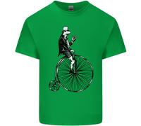 Ciclismo Un Ranocchio Che Cavalca Una Penny Farthing Maglietta Bambini