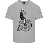 Ciclismo Un Ranocchio Che Cavalca Una Penny Farthing Maglietta Bambini