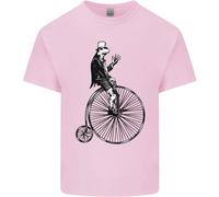 Ciclismo Un Ranocchio Che Cavalca Una Penny Farthing Maglietta Bambini